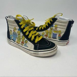 Vans Simpsons Family Portrait high Top Skate Shoes Big Kids Juniors Size 2